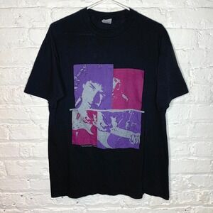 VTG Bob Dylan 1988 Tour T Shirt Size Large‎ Black Band Music Tee RARE